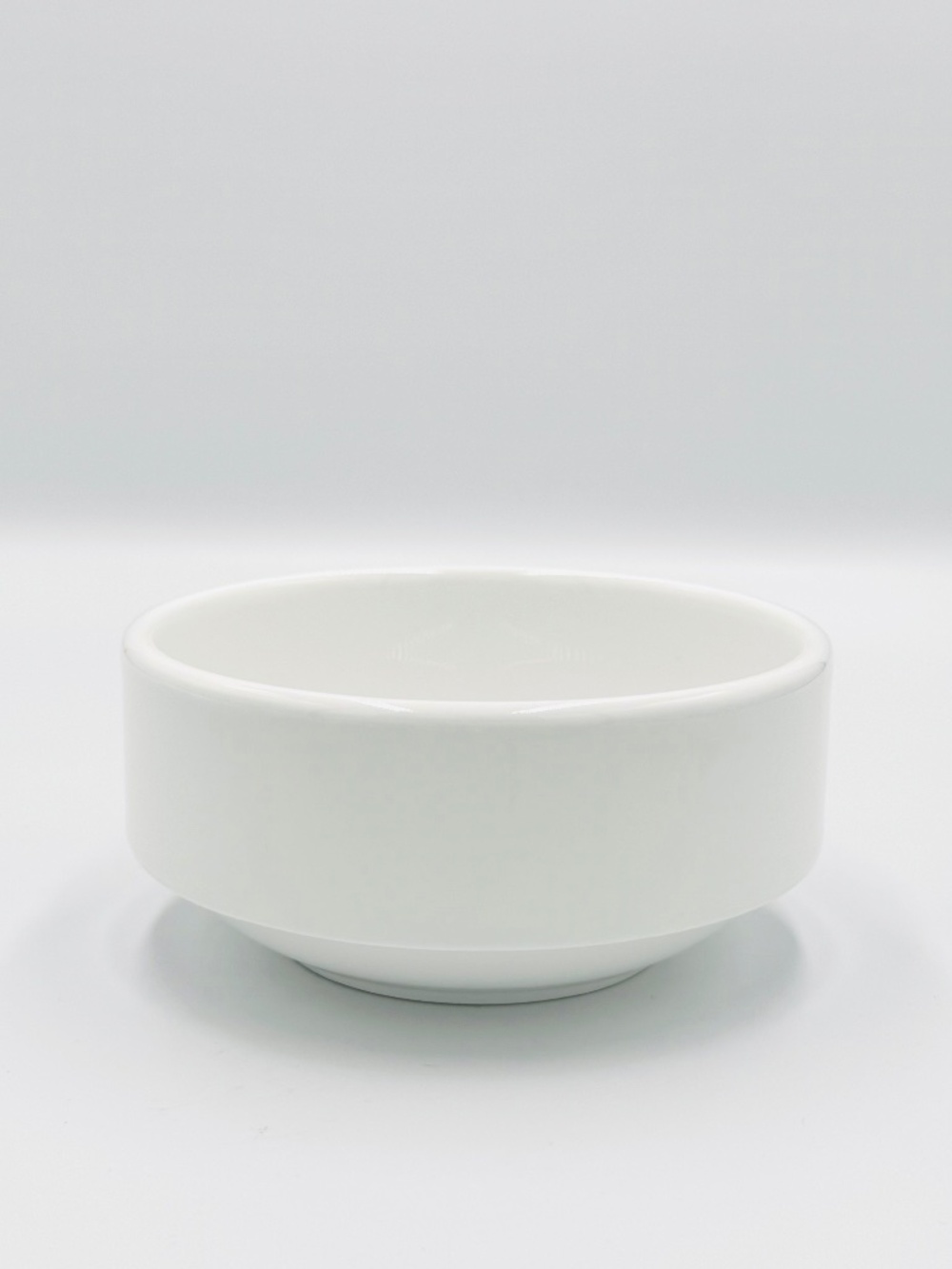 Pier 1 Luminous Porcelain White Stackable Soup Cereal Bowl 5 1/2" Minimalist